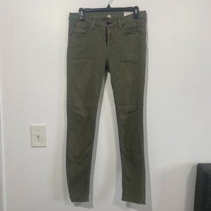 Rag & Bone Army Green Skinny Jeans Size 29